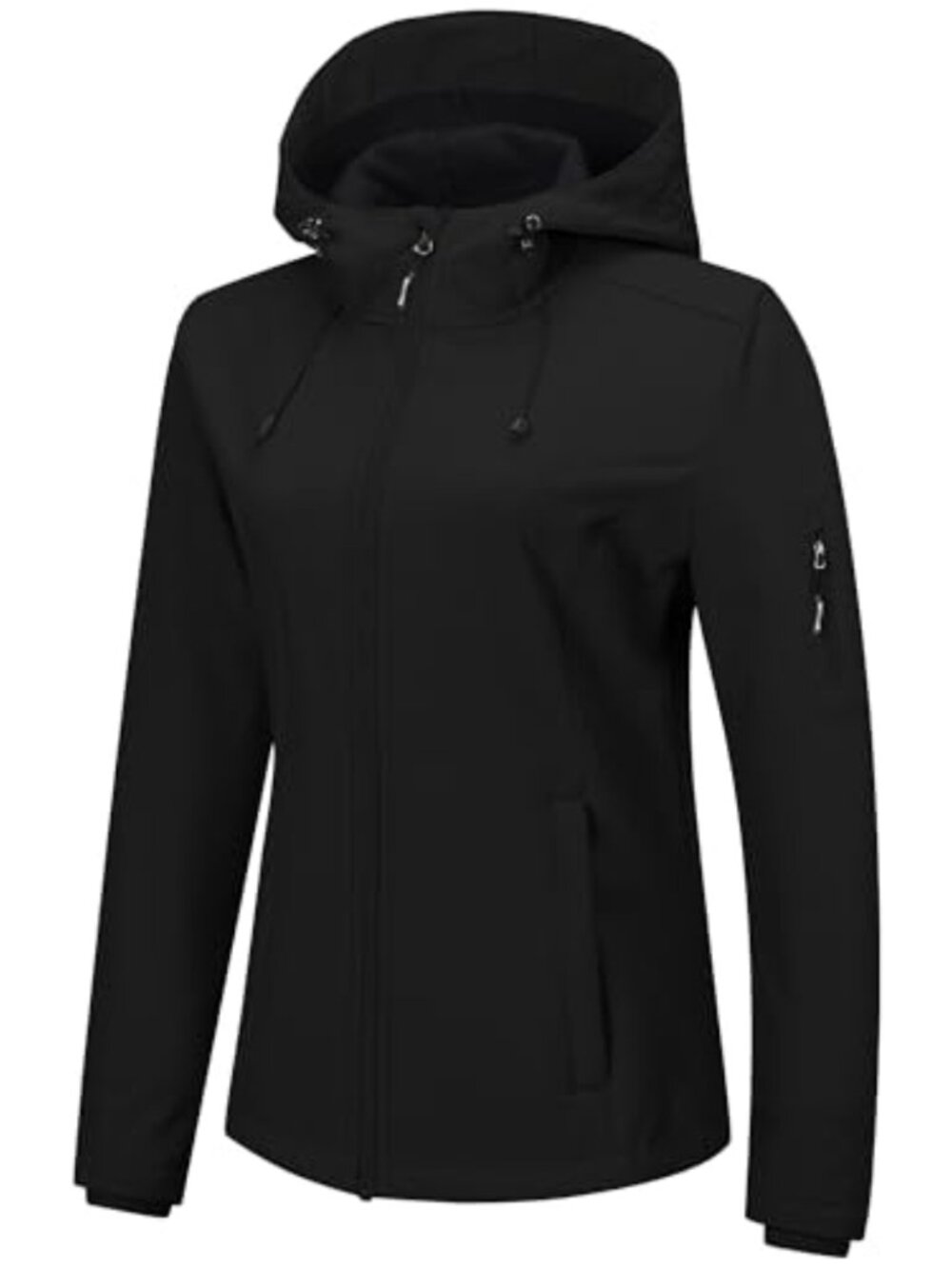 Women's Softshell Jacket Fleece Lined Waterproof Windproof Hooded Raincoat